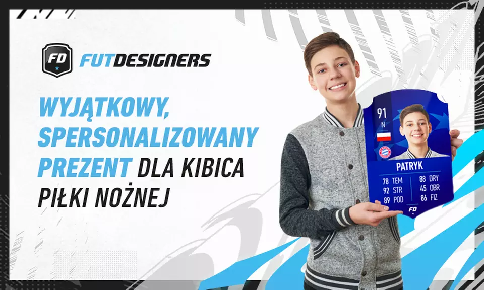 Spersonalizowana karta zawodnika z możliwością wyboru rozmiaru od 59,99 zł z Futdesigners - Primary Image