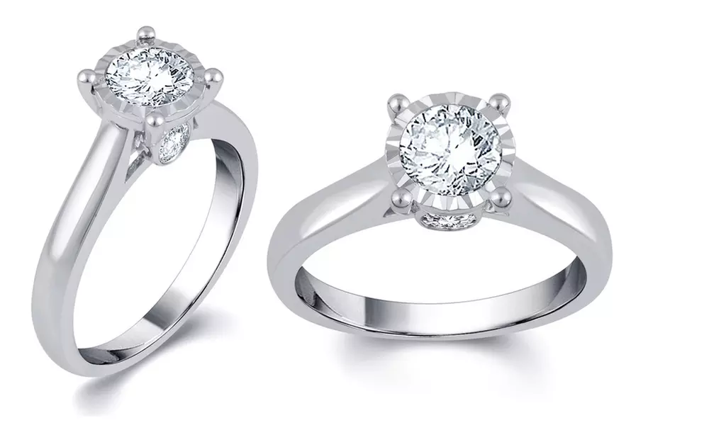 1 CTTW Certified Diamond Solitaire Plus Ring in 14K Gold by Brilliant Diamond - Primary Image