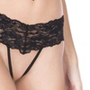 Image 4: Music Legs Black Crotchless, Cheeky G-Strings