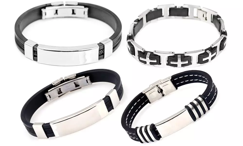 Sélection de bracelets pour homme en acier inoxydable, modèle au choix - Primary Image
