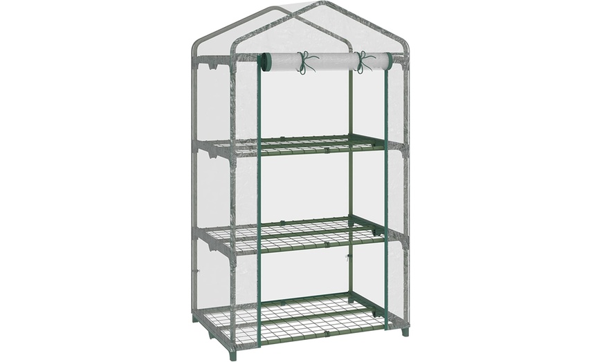Image 3: Outsunny Mini Greenhouse