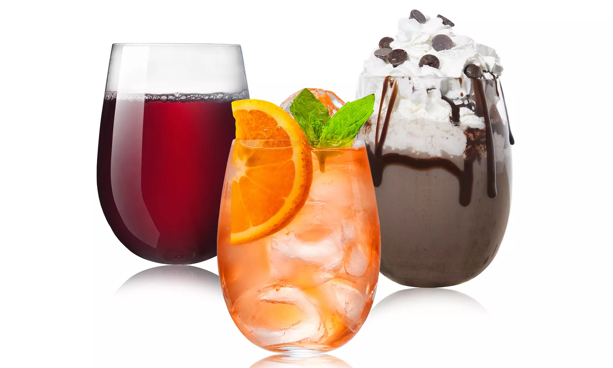 SleekDine Shatterproof Stemless Wine Glasses (2-, 4-, 6-, or 8-Pack) - Primary Image