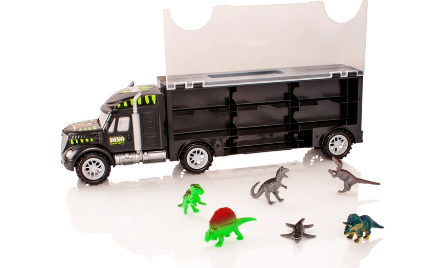 Image 4: Dinosaur Truck Carry Case with 12 Dinosaur Figures