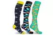 DCF Pop Print Knee-High Compression Sock Collection (3- or 6-Pack) - Second Medium