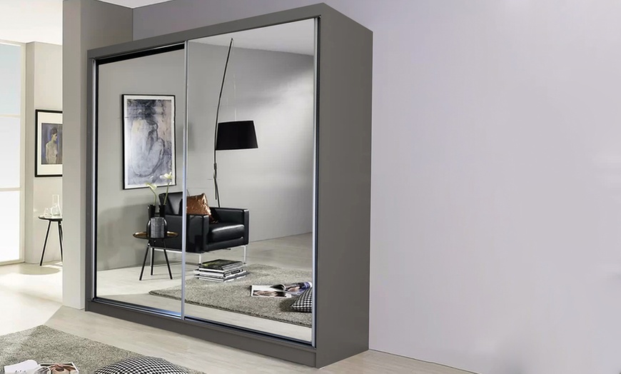 Image 6: Sliding Wardrobe with Full Mirror Door