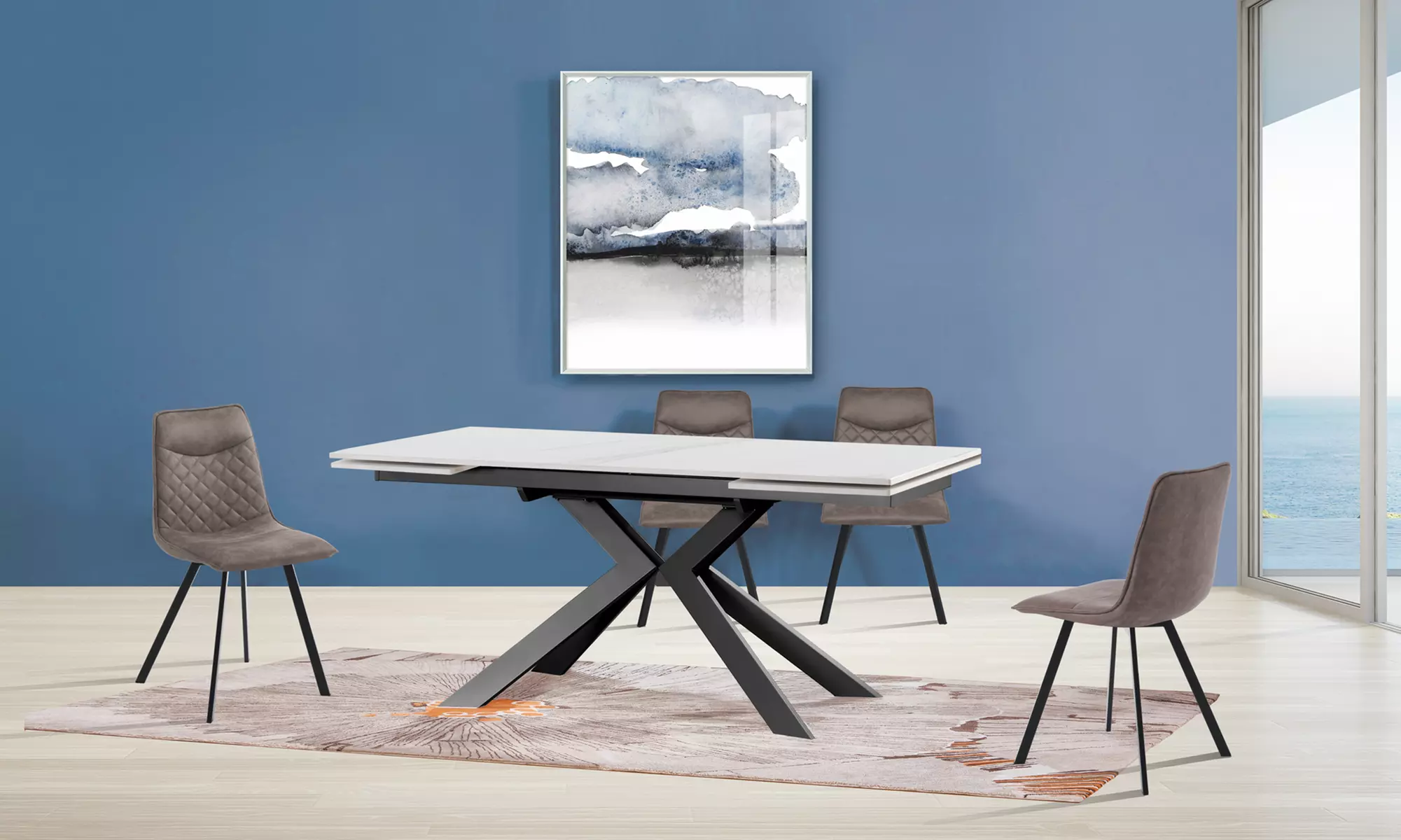 Tavolo allungabile con piano in ceramica o vetro temperato Tomasucci, disponibile in 4 modelli, con spedizione gratuita - Primary Image