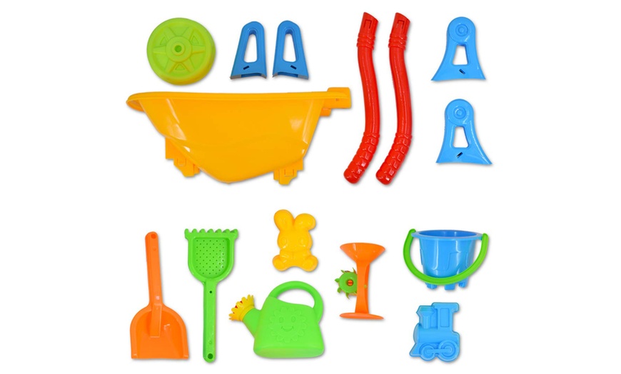 Image 2: Kids' Wheelbarrow Gardening and Seaside Beach Play Set