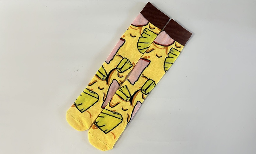 Image 3: Funky Pizza Box Set Socks