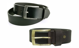 Alpine Swiss Dakota Men's Genuine Leather Belt