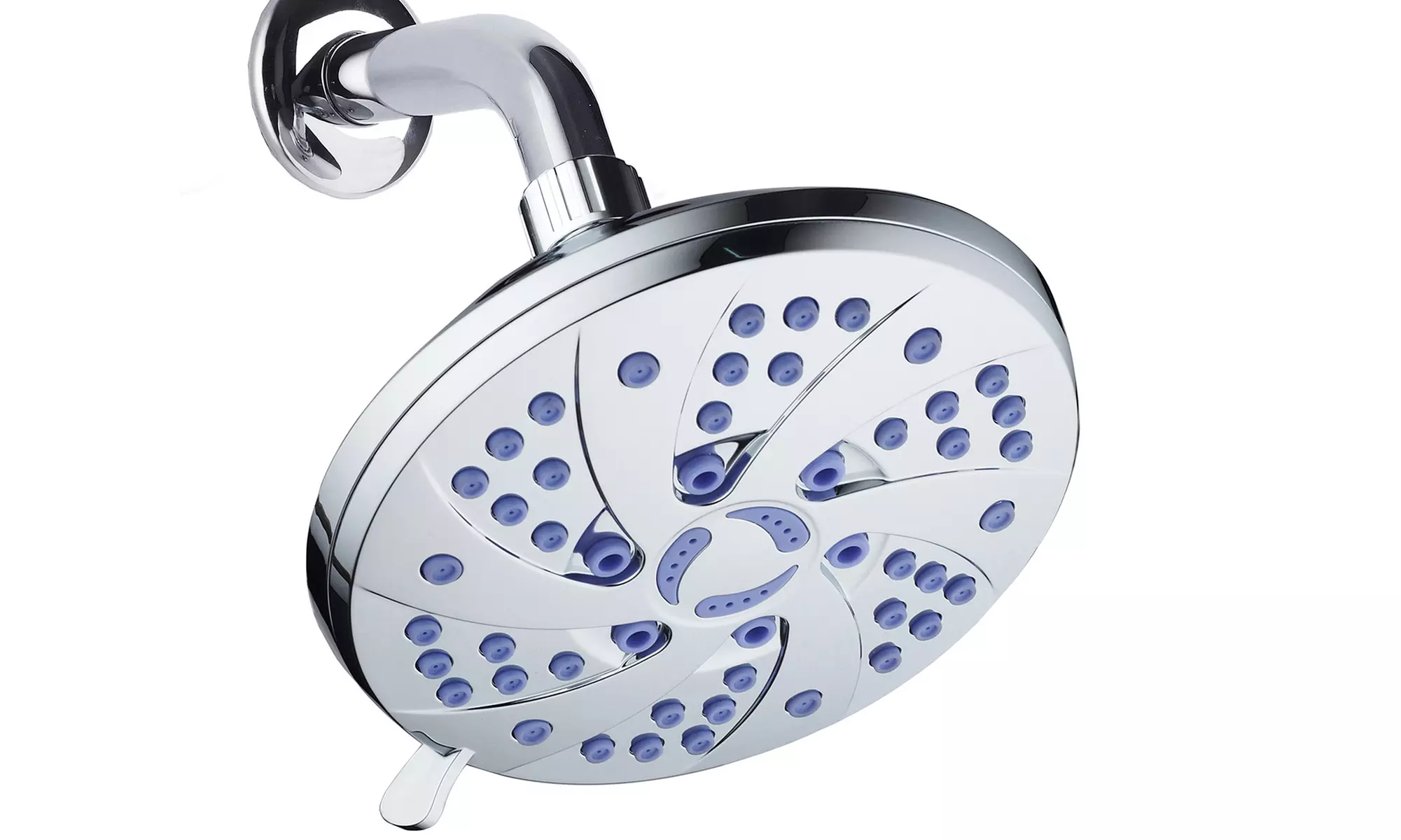 AquaDance 6" High-Pressure Rainfall Shower Head with Microban Antimicrobial Nozzle Protection - Second Medium
