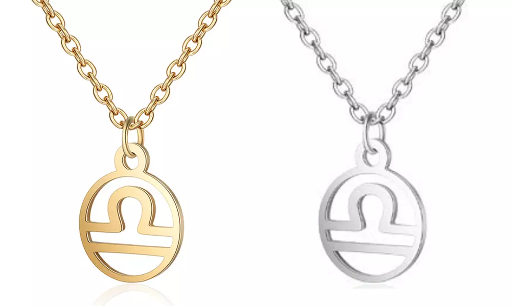 Collier astrologique en acier inoxydable, doré ou argent - Primary Image