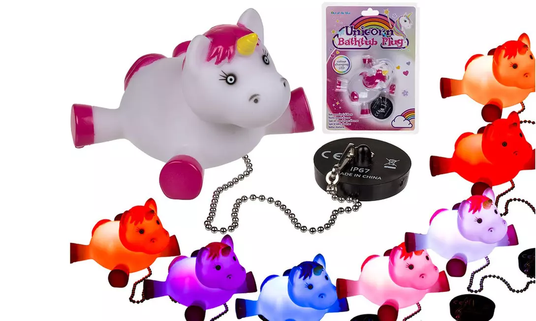 1 ou 2 bouchons de baignoire en forme de licorne lumineuse, livraison offerte - Primary Image