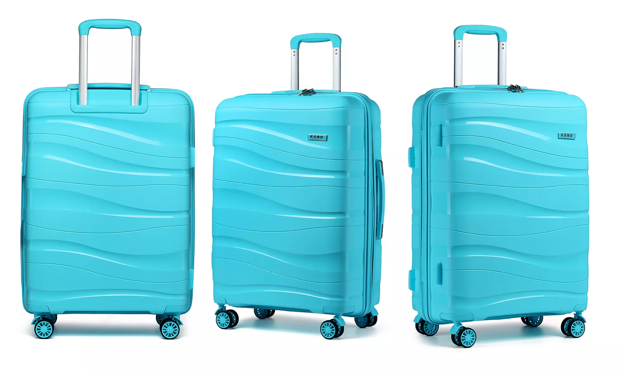KONO One Or Four-Piece PP Hard Shell Suitcase with TSA Lock