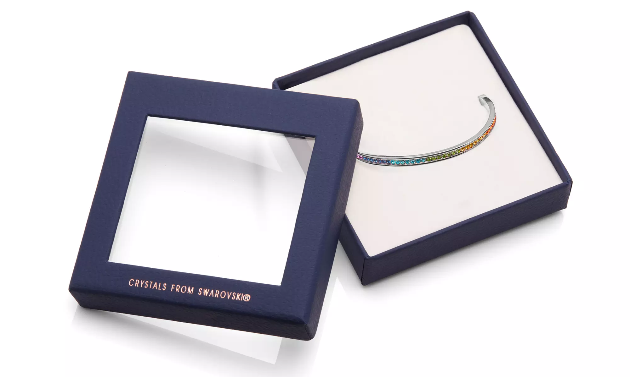 Bracelet plaqué or blanc 18 carats orné de cristaux Swarovski® - Image 3