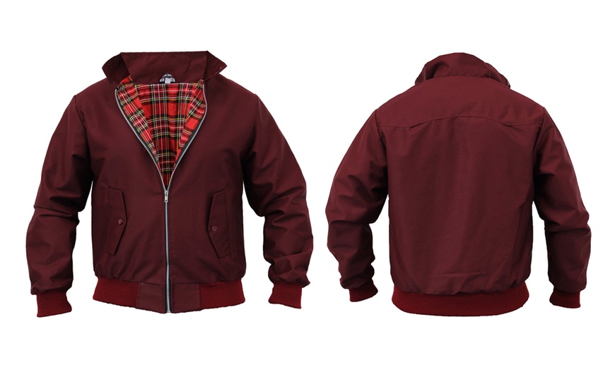 Image 4: Men's Tartan Lined Retro Bomber Jacket