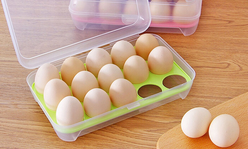 Image 2: 15-Slot Egg Storage Box