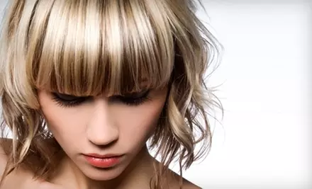Haircut Package or Highlights Package from Regular or Master Stylist at Angus Mitchell Salon in Beverly Hills - Primary Image