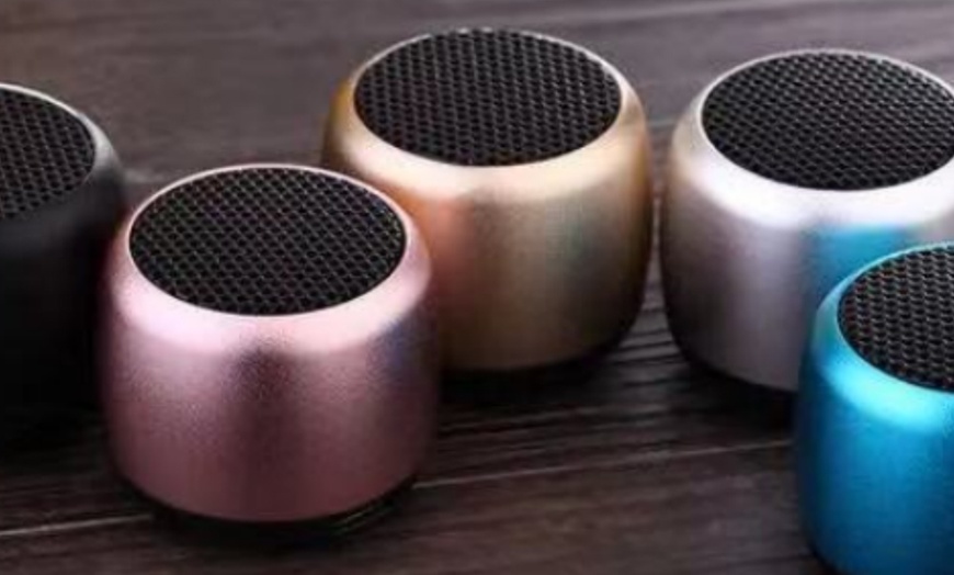 Image 1: Portable Bluetooth Speaker, 3D Surround Sound & Built-In Microphone