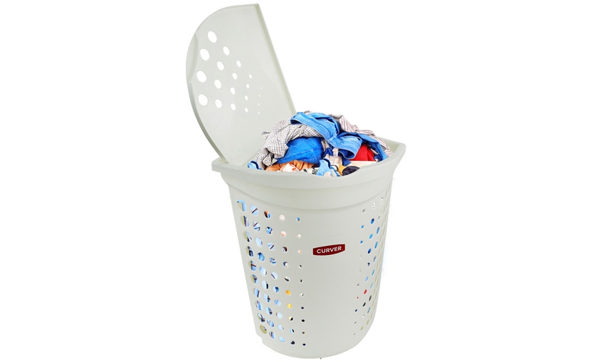 Image 3: Curver 40L Corner Laundry Basket