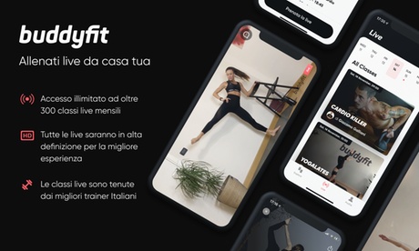 14 giorni gratuiti, 6 mesi o 6+6 mesi di abbonamento alla palestra online di Buddyfit (sconto 44%)