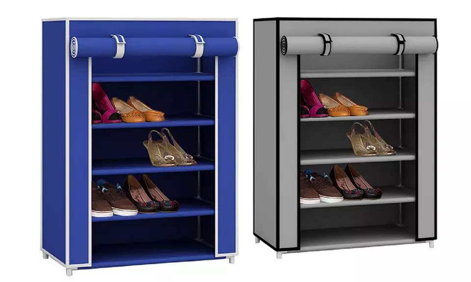 Sunbeam 5-Tier 15-Pair Shoe Closet with Dust-Free Cover - Primary Image