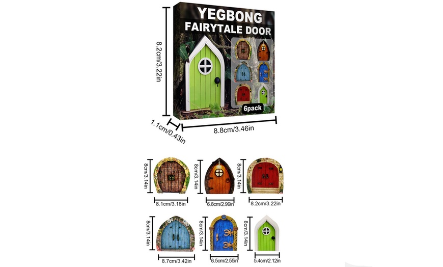 Image 11: 6- or 12- Pack of Miniature Fairy Garden Doors