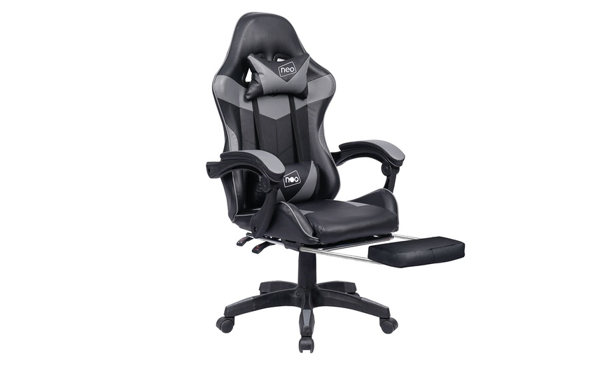 Image 7: Neo Reclining Gaming Chair with Optional Footrest