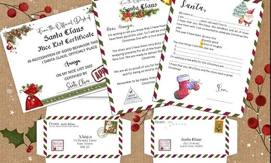 Image 1: Personalised Santa Letter Pack from Kara Creations