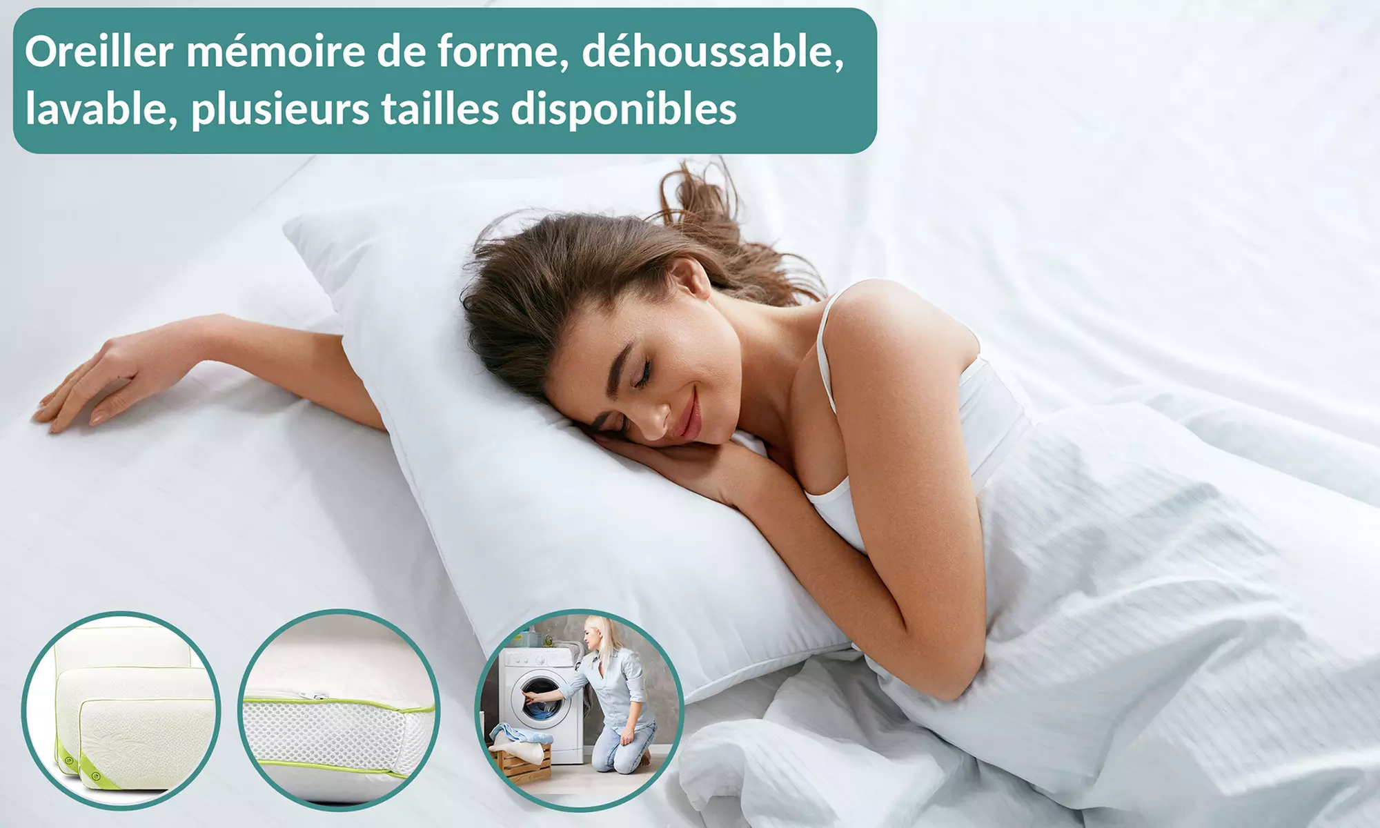 Oreillers "Sérénitex", à mémoire de forme perforée de Sampur