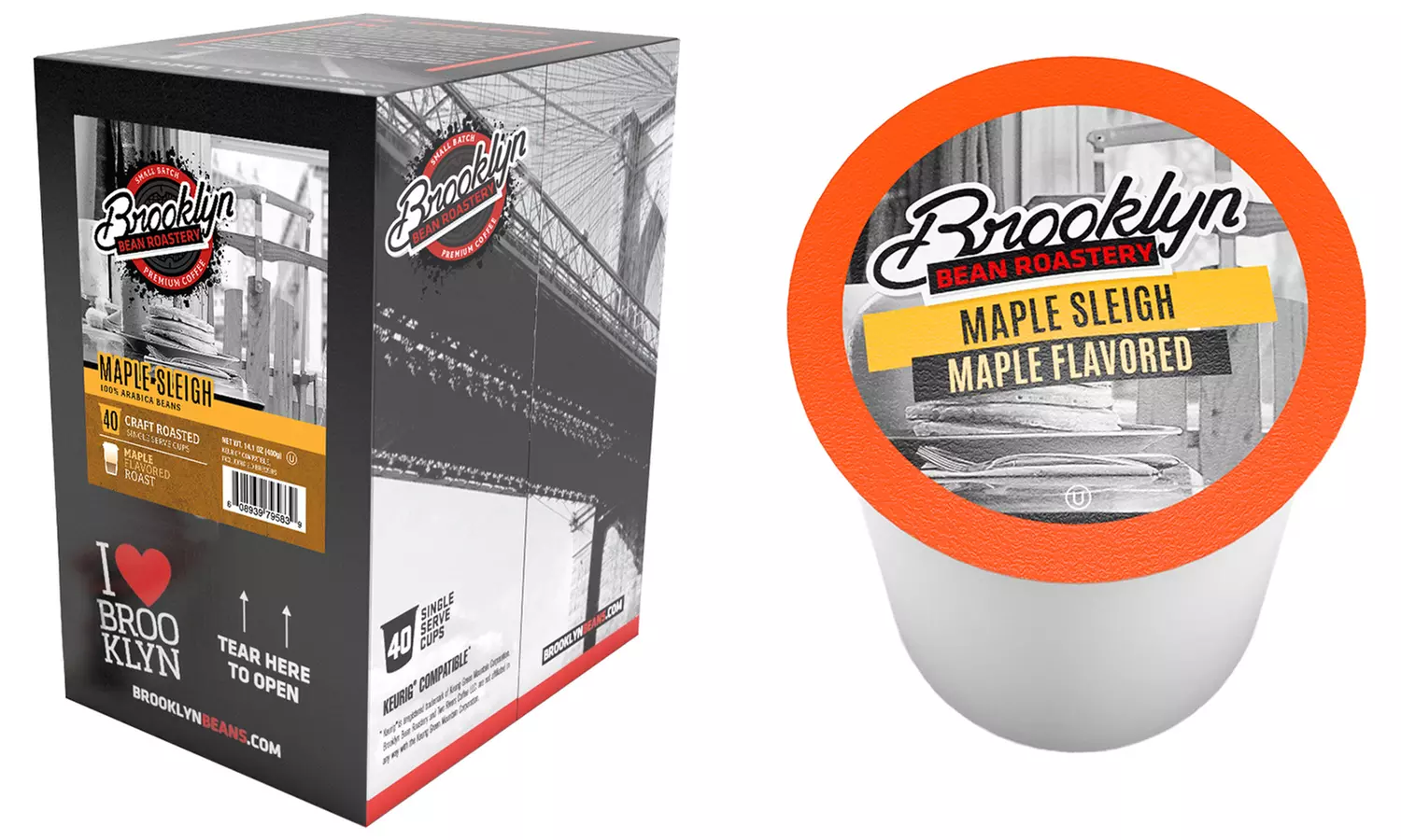 Brooklyn Beans Maple Sleigh Single-Serve Coffee Pods (40-Count) - Primary Image