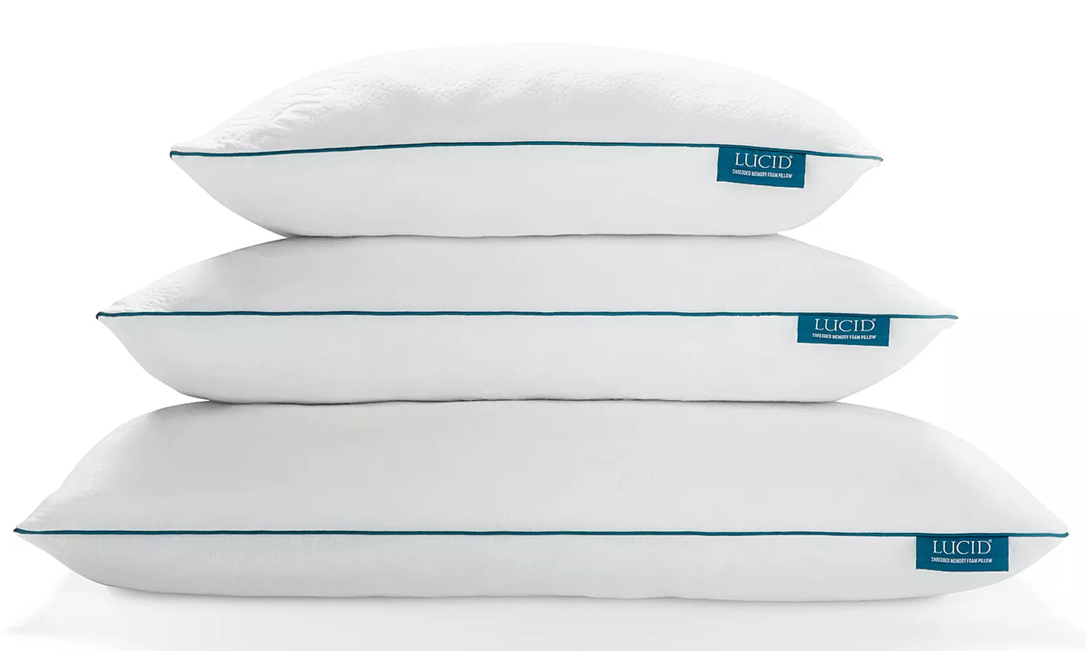 LUCID Shredded Memory Foam Pillows with Bamboo Cover (2-Pack) - Primary Image