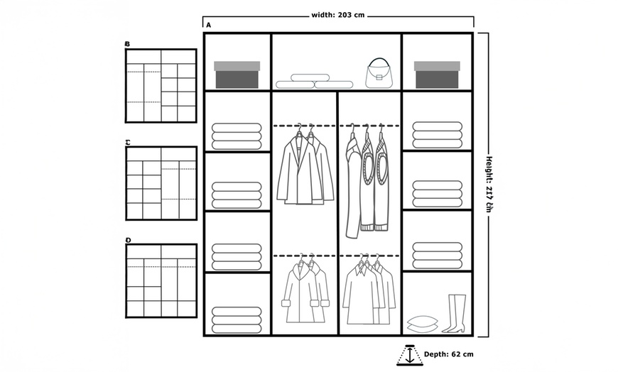 Image 13: Chelsea Sliding Mirror Wardrobe