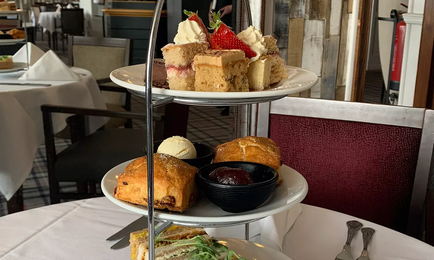 Luxury Afternoon Tea with Glass of Prosecco at The Old Ship Hotel – For One, Two or Four (Up to 37% Off) - Primary Image