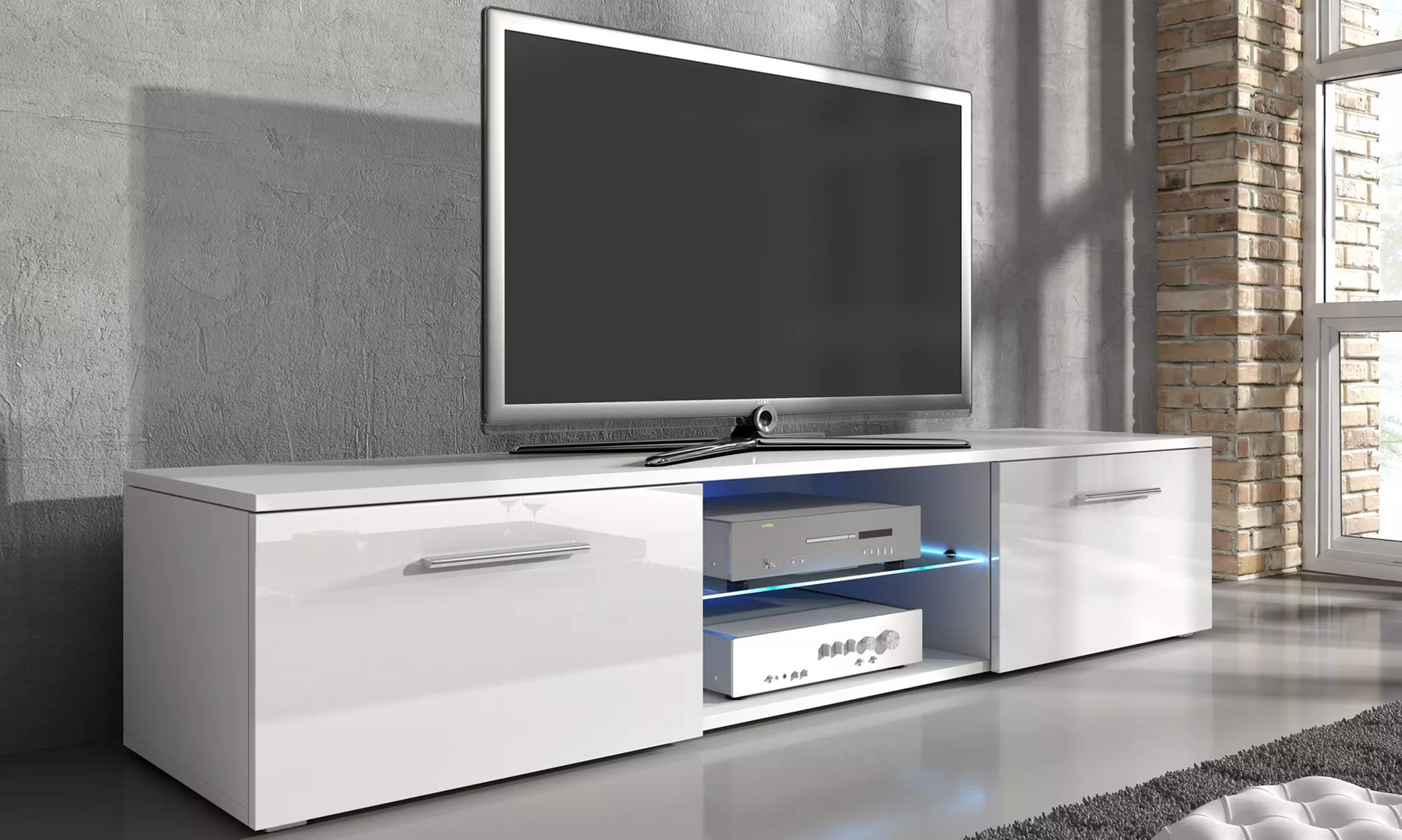 Meuble TV Samuel 150 cm avec LED - Primary Image