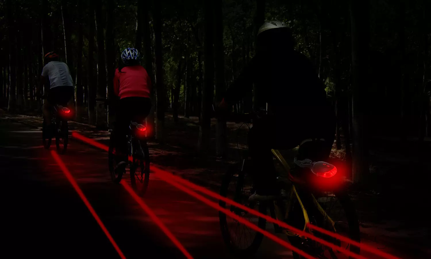 LED Laser Lane Bike Tail Light (1- or 2-Pack) - Primary Image