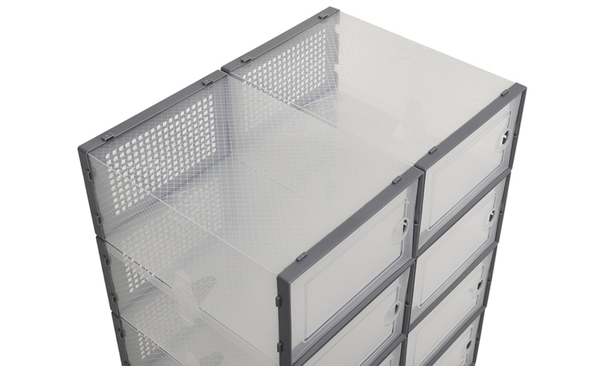 Image 4: Stackable Shoe Storage Box Organiser