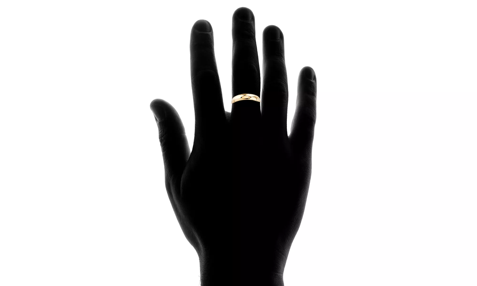 14K Gold 4MM Wedding Band - Second Medium