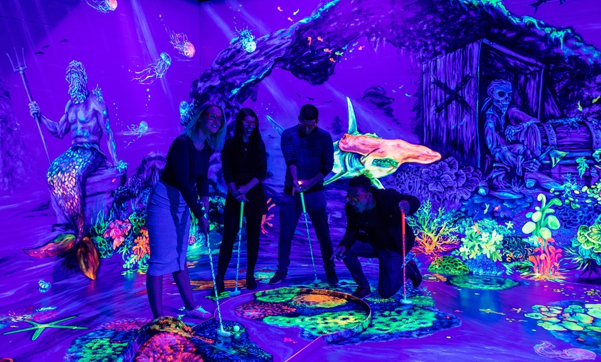 Image 4: Art Comes Alive: Weekday 18 Holes Glow-in-the-Dark 3D Mini-Golf Adventure