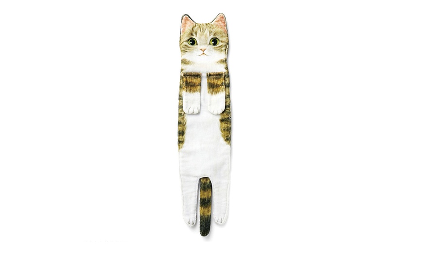 Image 9: Cat Funny Hanging Hand Towels 