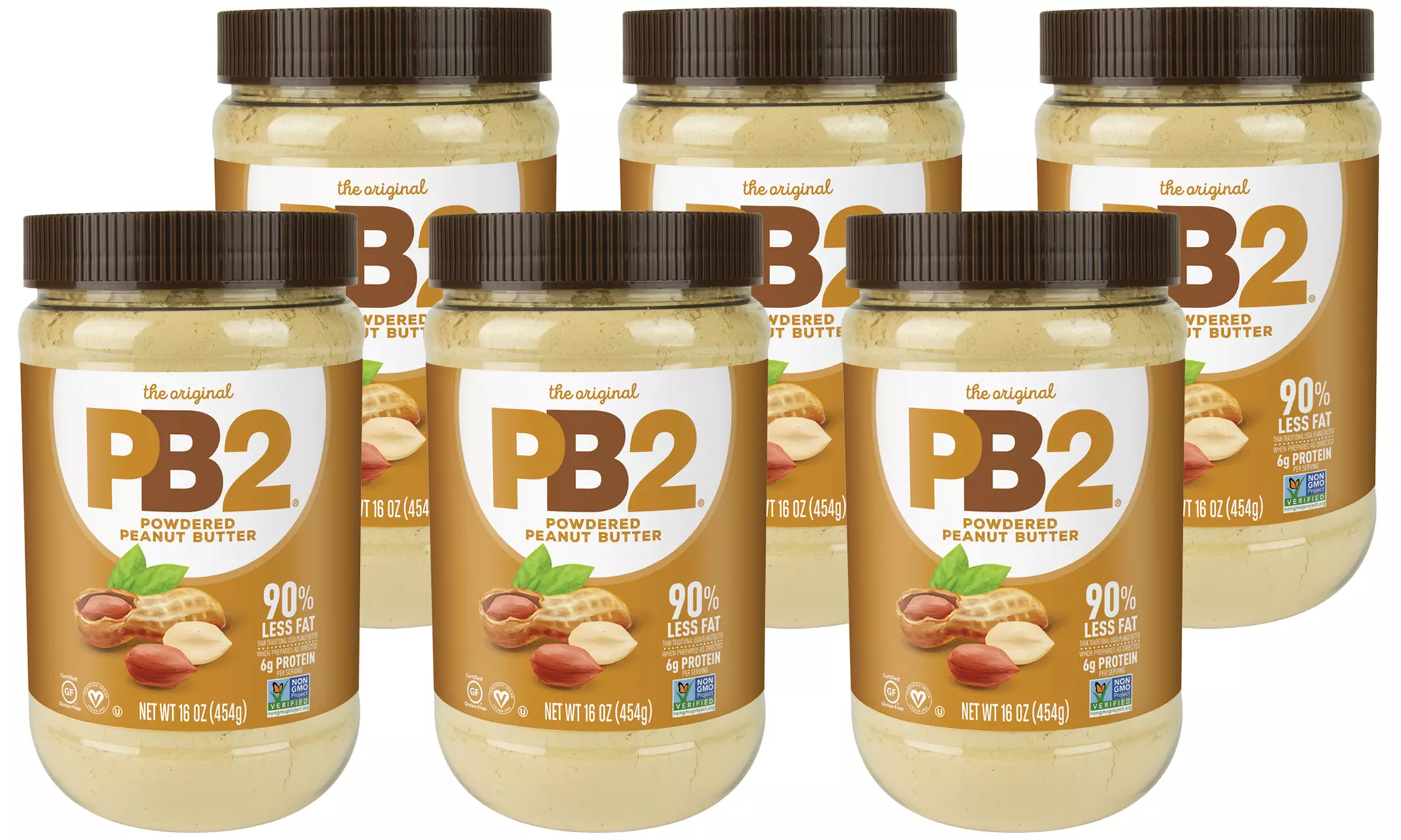 PB2 Powdered Peanut Butter; 3- or 6-Pack of 1lb. Jars  - Second Medium