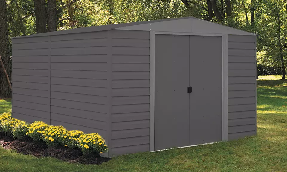 Vinyl Dallas Gray Series Sheds from Shelter Logic - Second Medium