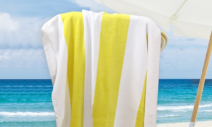 Image 11: 100% Egyptian Cotton Beach Towel