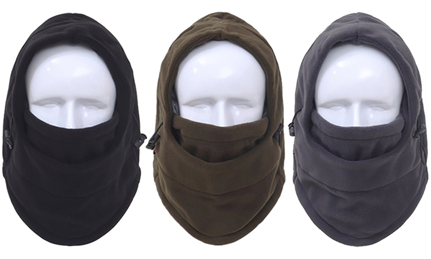 Image 17: Six-in-One Winter Thermal Fleece Hat