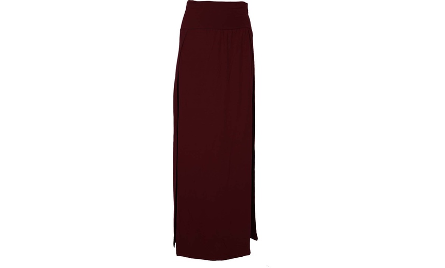 Image 10: High-Waisted Double Split Skirt