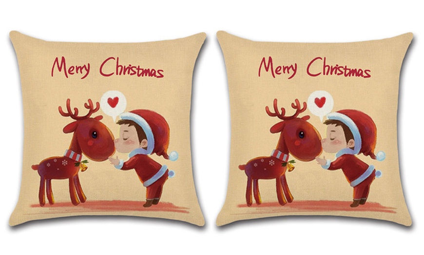 Image 9: 18" Christmas Cushion Cover