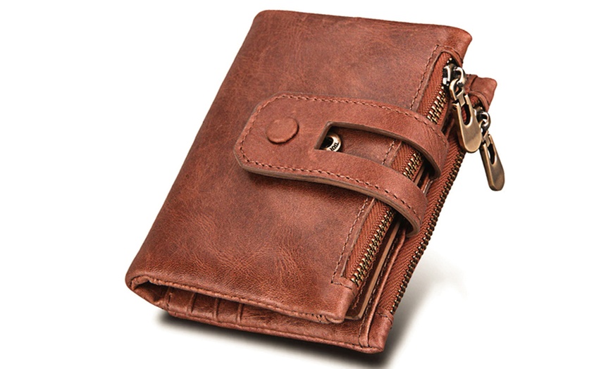 Image 7: Tri-Fold Leather Wallet