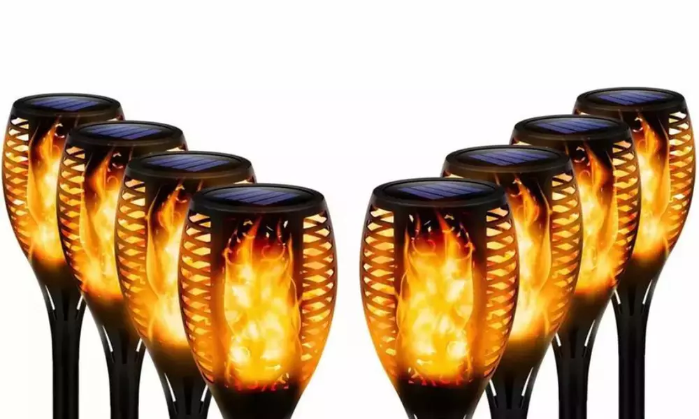 2x, 4x oder 8x Solar-Flammen-Licht