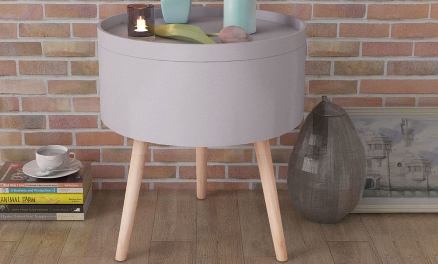 Image 11: Side Table with Serving Tray