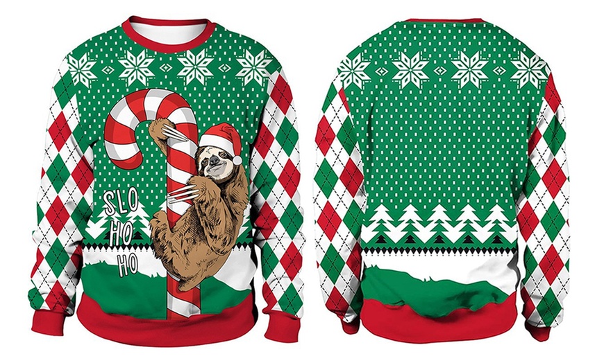 Image 3: Unisex Christmas Print Sweatshirt