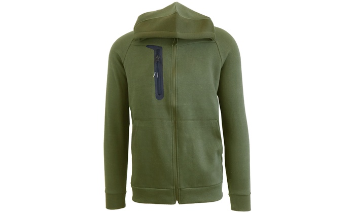 zip up hoodie with chest pocket